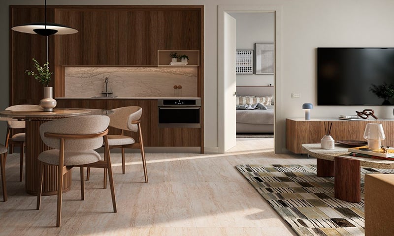 Cocina equipada de una FLAT