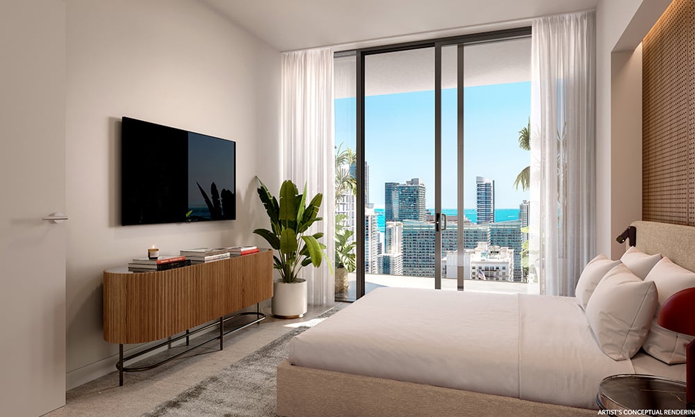 Dormitorio de una residencia