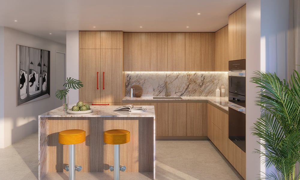 Cocina con gabinetería Italkraft