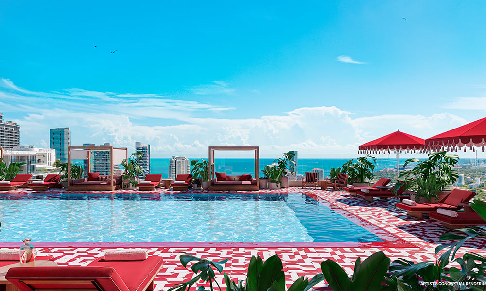 Pool deck en el piso 45